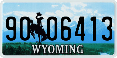 WY license plate 9006413