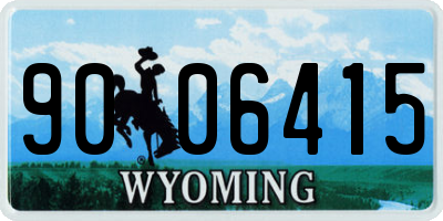 WY license plate 9006415