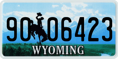 WY license plate 9006423