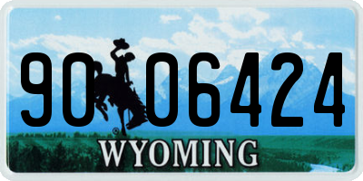 WY license plate 9006424