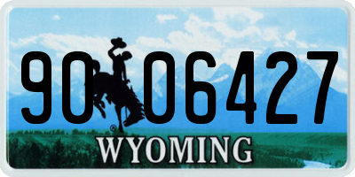 WY license plate 9006427