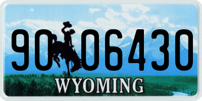 WY license plate 9006430
