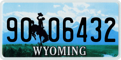 WY license plate 9006432