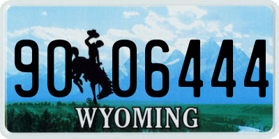 WY license plate 9006444