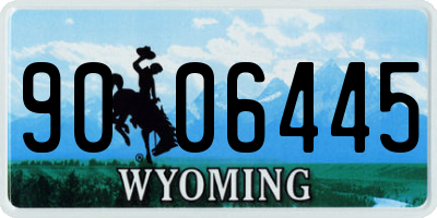 WY license plate 9006445