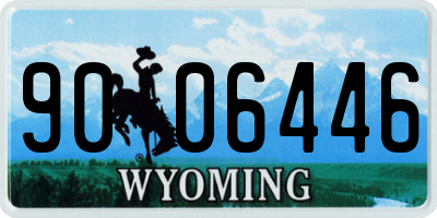 WY license plate 9006446
