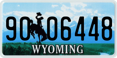 WY license plate 9006448