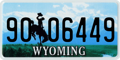 WY license plate 9006449