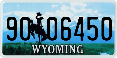 WY license plate 9006450