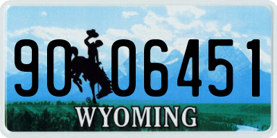 WY license plate 9006451