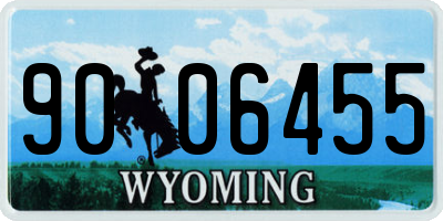 WY license plate 9006455