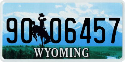 WY license plate 9006457