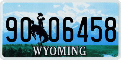 WY license plate 9006458