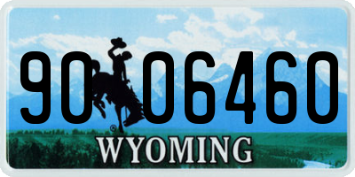 WY license plate 9006460