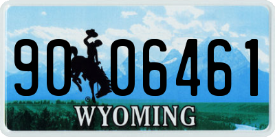 WY license plate 9006461