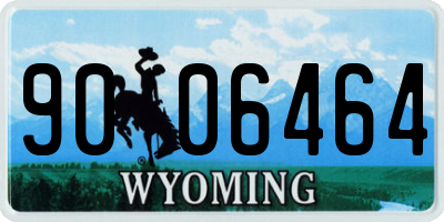 WY license plate 9006464