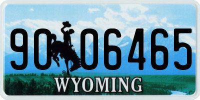 WY license plate 9006465
