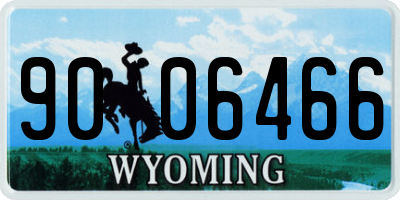 WY license plate 9006466