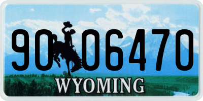 WY license plate 9006470