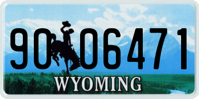 WY license plate 9006471