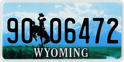 WY license plate 9006472