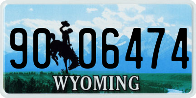WY license plate 9006474