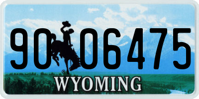 WY license plate 9006475