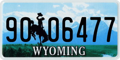 WY license plate 9006477