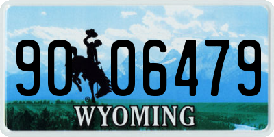 WY license plate 9006479