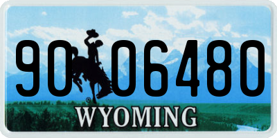 WY license plate 9006480