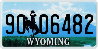 WY license plate 9006482