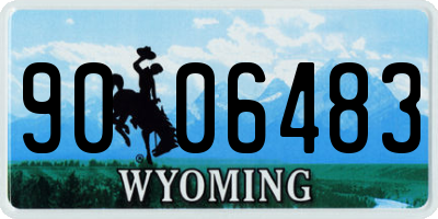 WY license plate 9006483