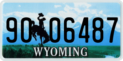 WY license plate 9006487
