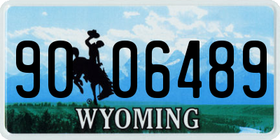 WY license plate 9006489