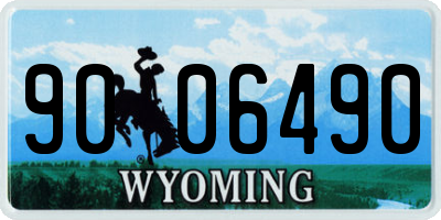 WY license plate 9006490