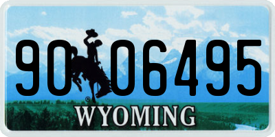 WY license plate 9006495