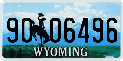 WY license plate 9006496