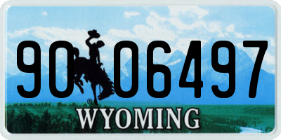 WY license plate 9006497