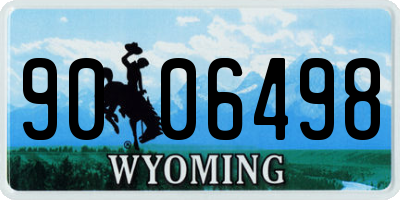 WY license plate 9006498