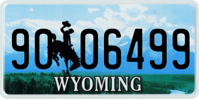 WY license plate 9006499