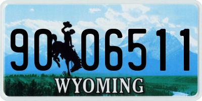 WY license plate 9006511