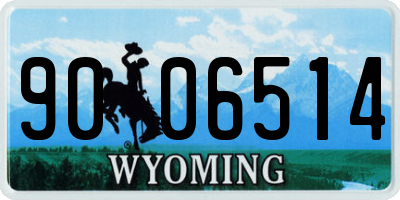 WY license plate 9006514