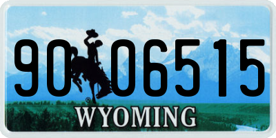WY license plate 9006515