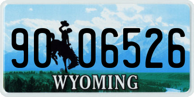 WY license plate 9006526