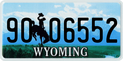 WY license plate 9006552