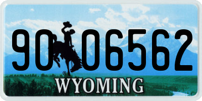 WY license plate 9006562