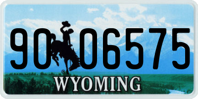 WY license plate 9006575