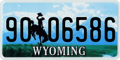 WY license plate 9006586