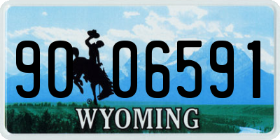 WY license plate 9006591
