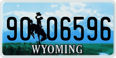 WY license plate 9006596